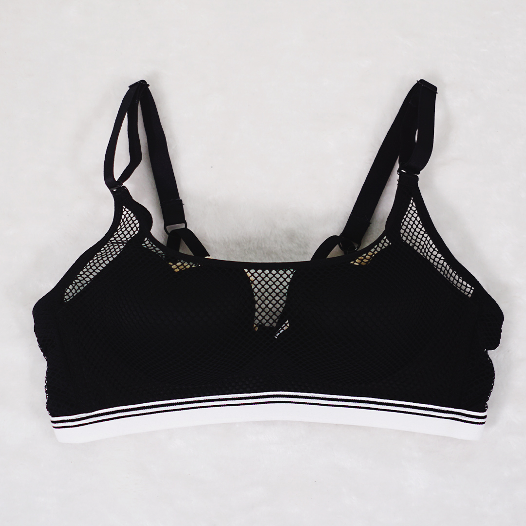 性感網格抹胸式聚攏透氣內衣
