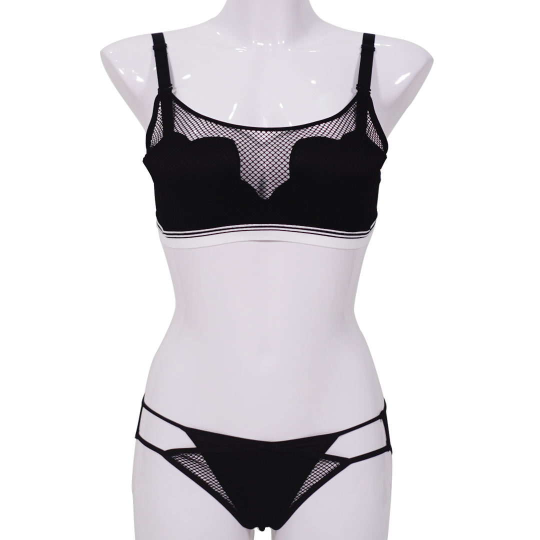 性感網格抹胸式聚攏透氣內衣