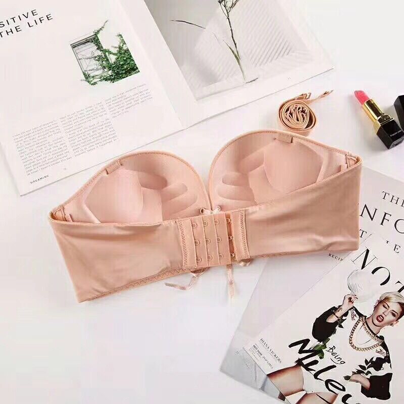 無肩帶無鋼圈蕾絲聚攏防滑內衣