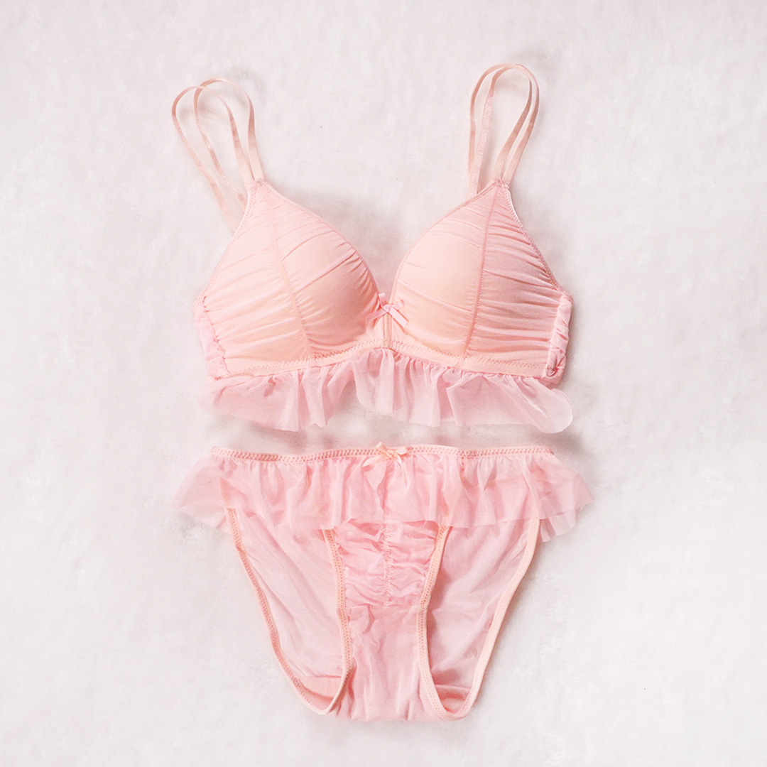 日系三角杯交叉美背性感無鋼圈內衣