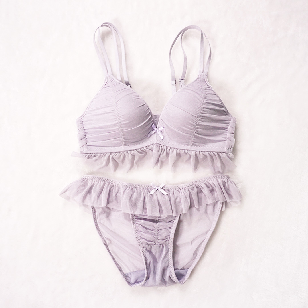 日系三角杯交叉美背性感無鋼圈內衣