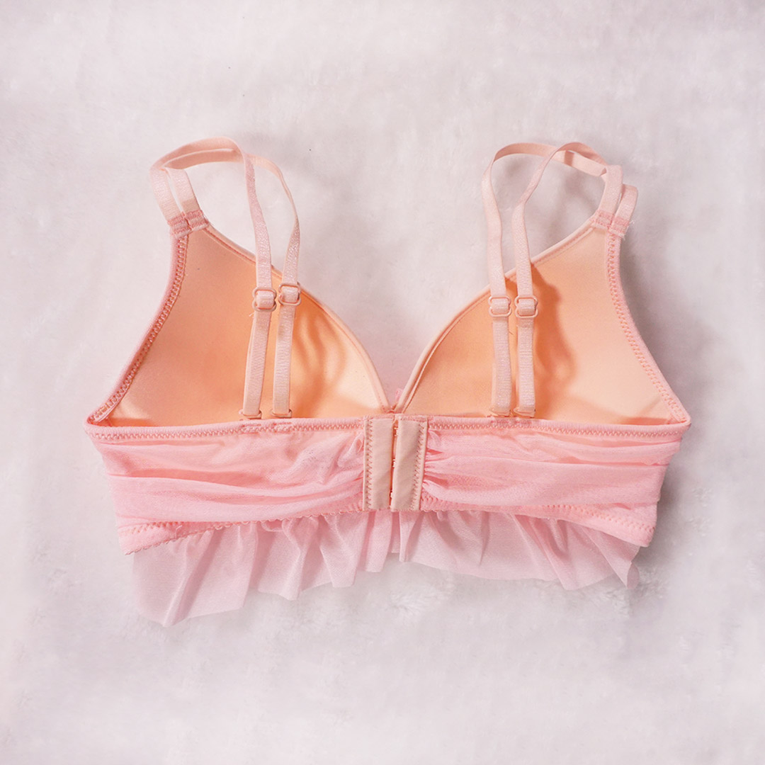 日系三角杯交叉美背性感無鋼圈內衣