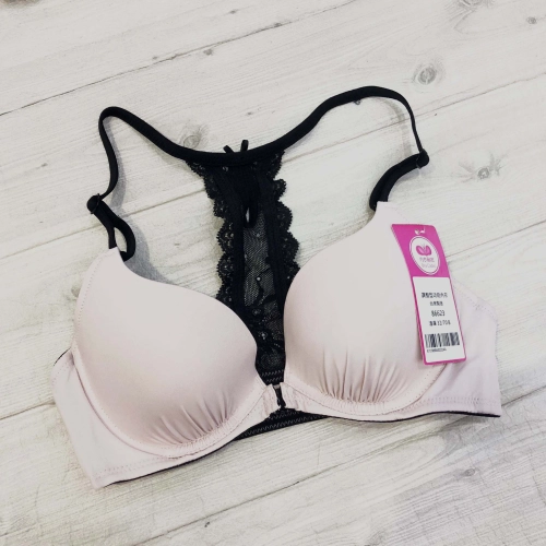 Front-pleated back-supporting lingerie