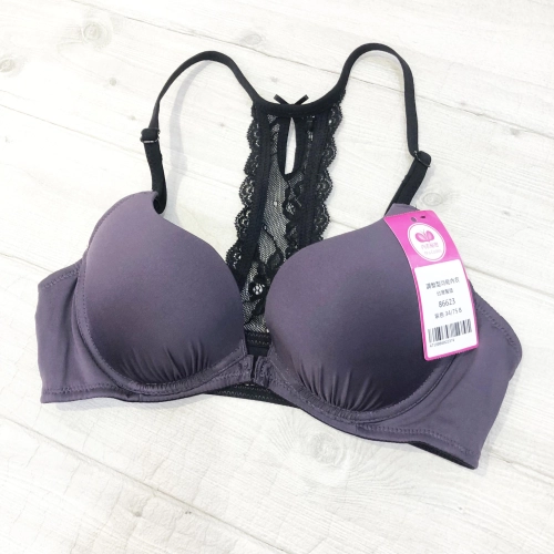 Front-pleated back-supporting lingerie