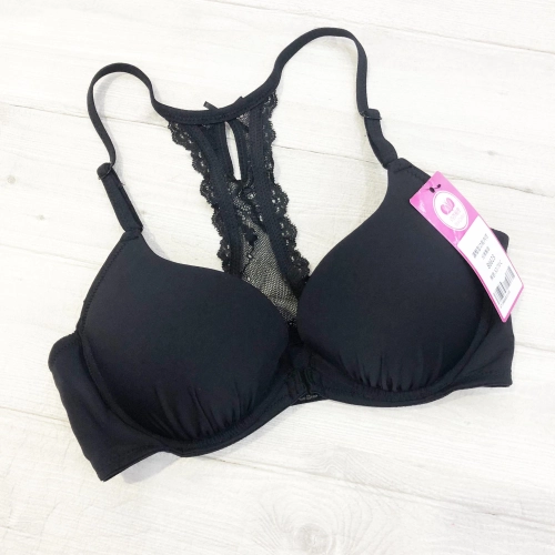 Front-pleated back-supporting lingerie