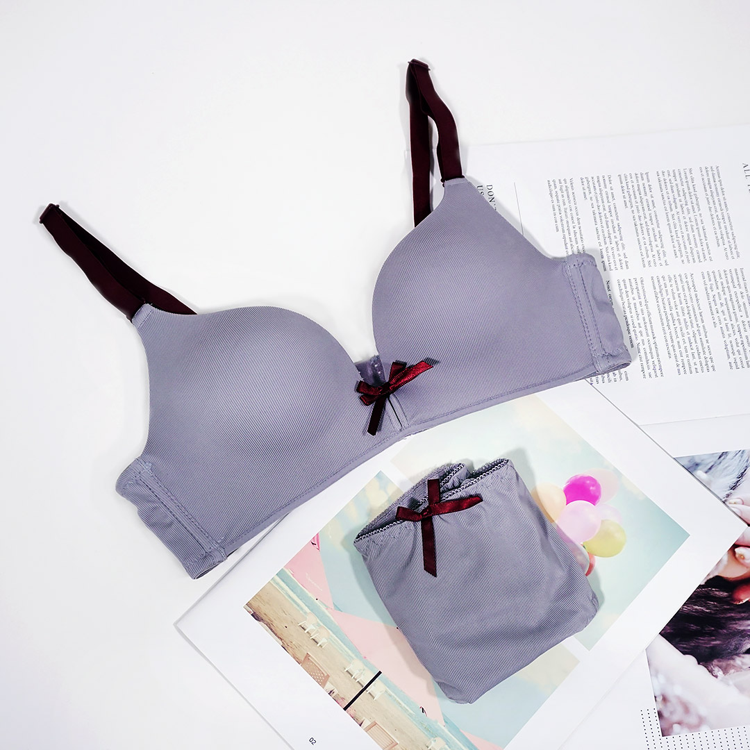 唯美蝴蝶結聚攏上托無鋼圈無痕少女內衣