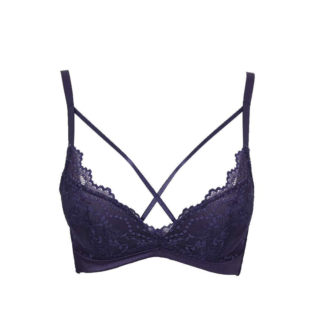 性感深V交叉無鋼圈聚攏内衣