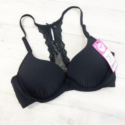 Front-pleated back-supporting lingerie