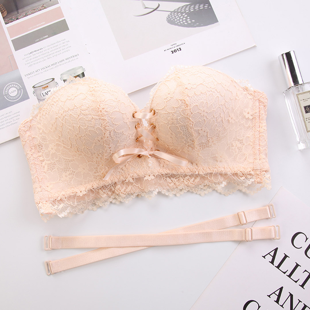性感蕾絲小胸聚攏無鋼圈上托內衣