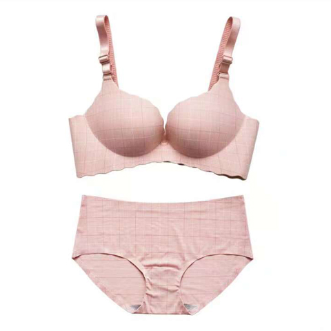 一片式包舒適無鋼圈格子內衣