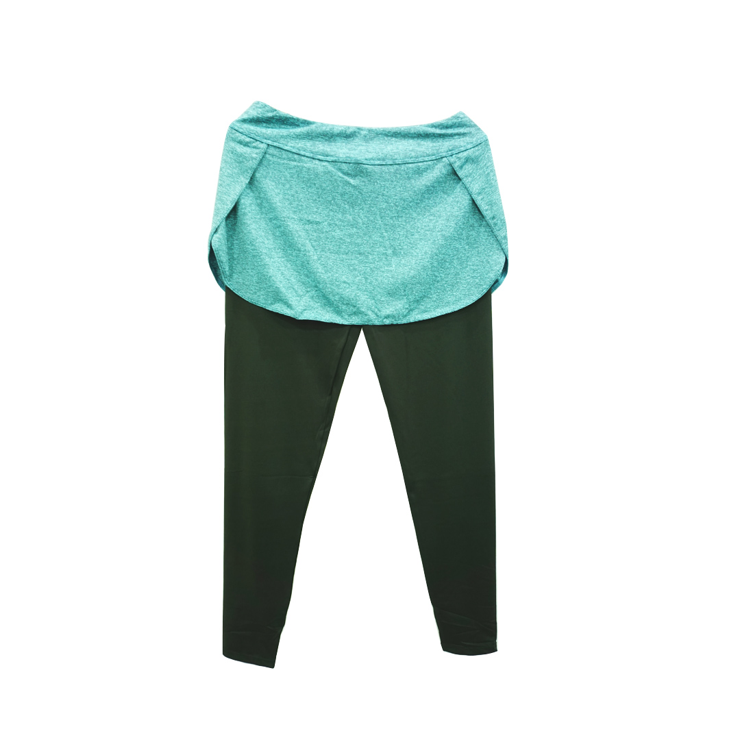 舒適連裙假兩件運動裙褲