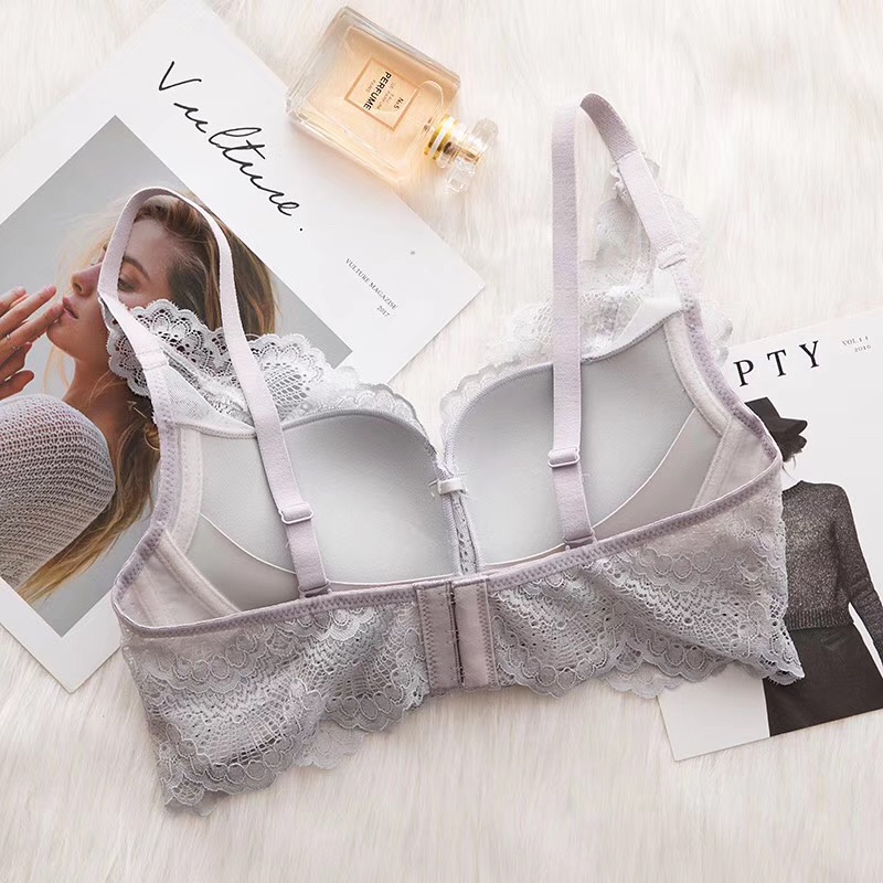 法式無鋼圈內提托加強集中性感蕾絲內衣(MM1903)