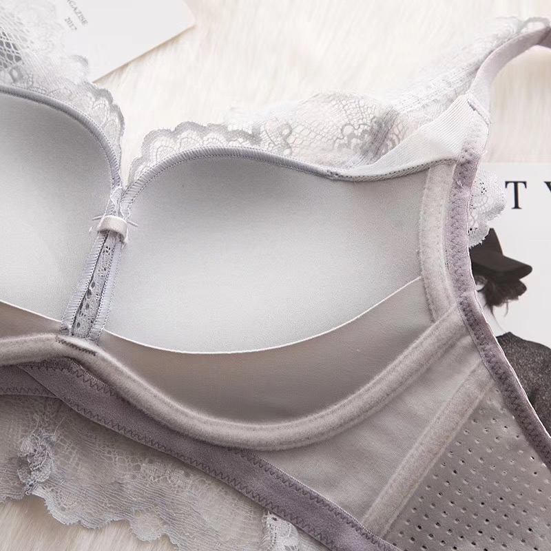 法式無鋼圈內提托加強集中性感蕾絲內衣(MM1903)