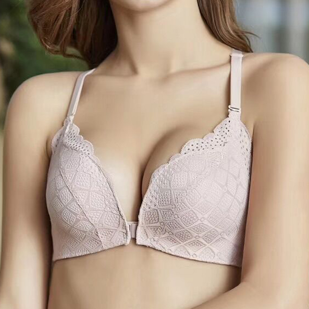 前開扣性感美背蕾絲聚攏內衣