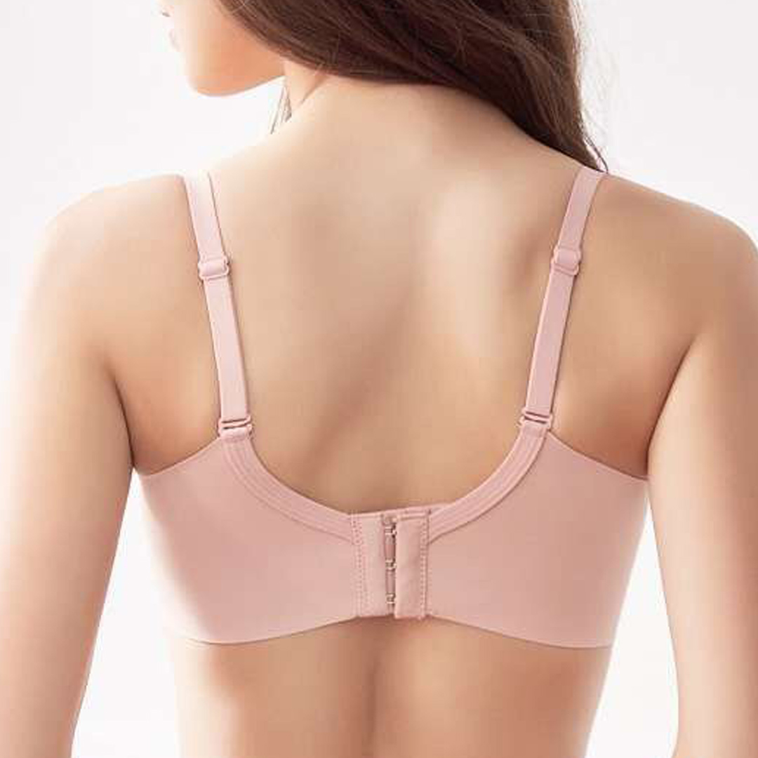 簡約輕盈嬰兒棉透氣深V無鋼圈蕾絲內衣