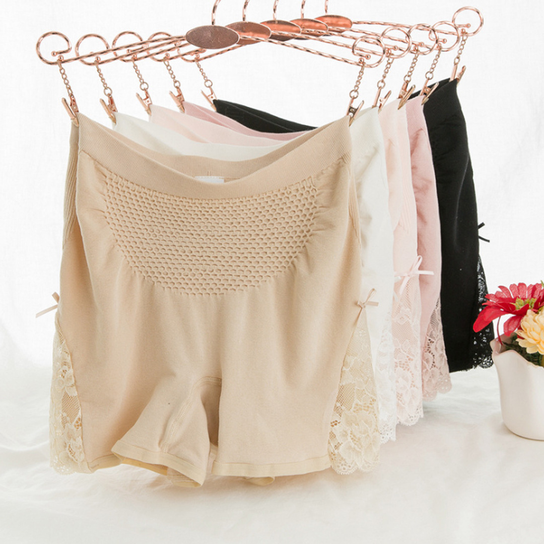 莫代爾透氣蕾絲花邊防走光安全褲