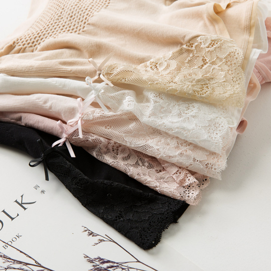 莫代爾透氣蕾絲花邊防走光安全褲