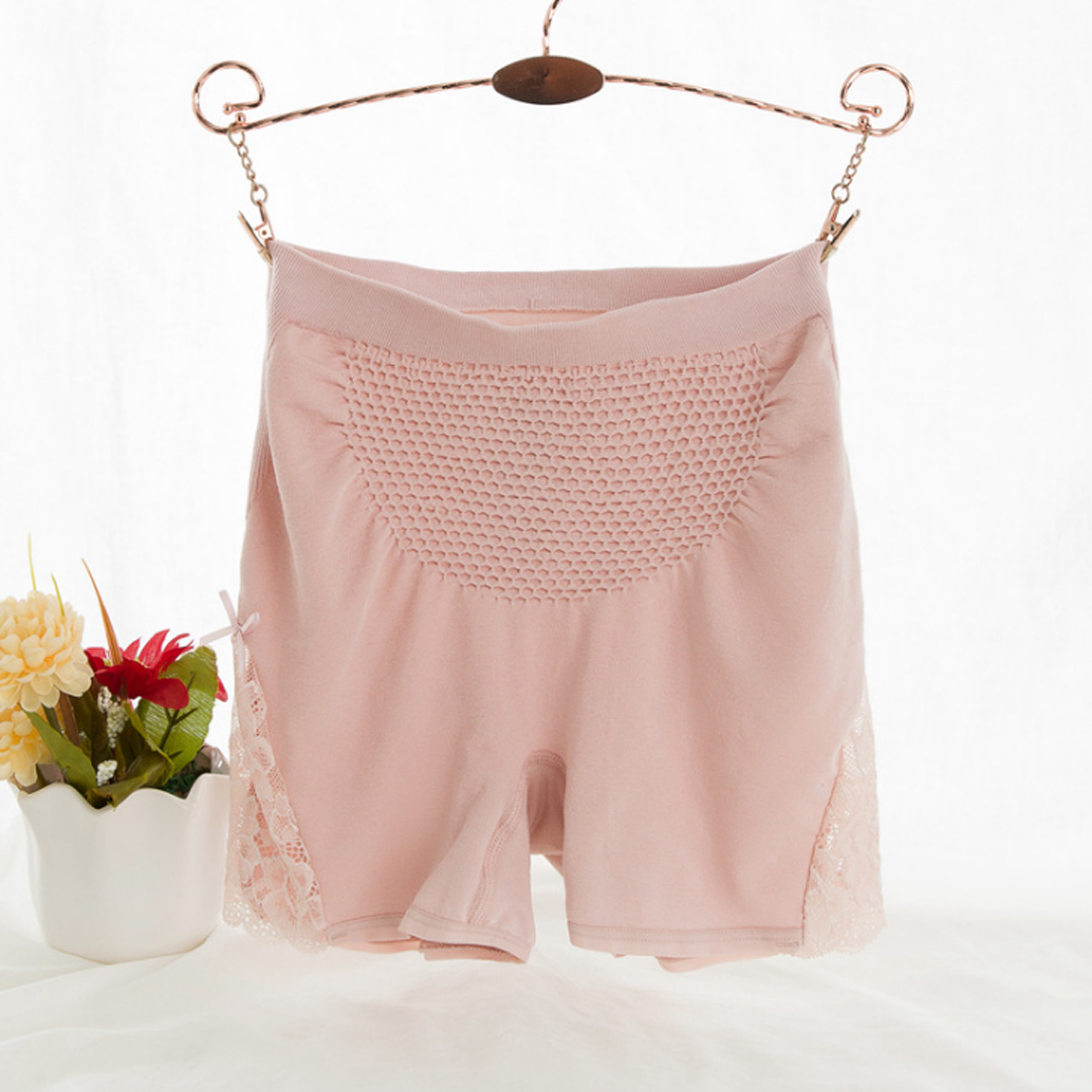 莫代爾透氣蕾絲花邊防走光安全褲