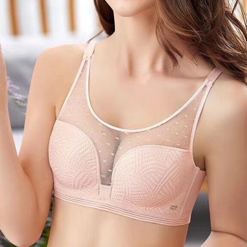 性感提花網布抹胸上薄下厚聚攏內衣