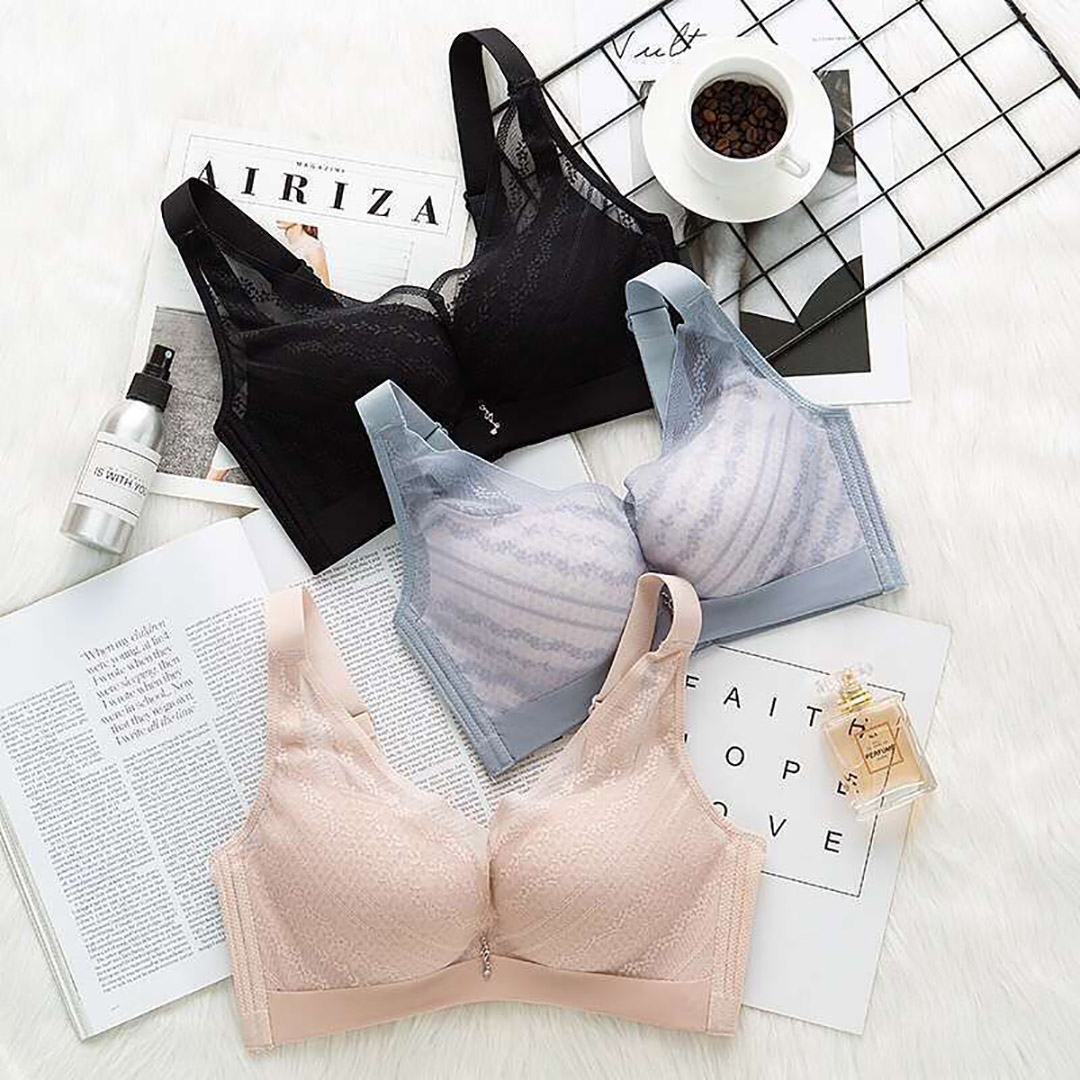 透氣超薄杯，柔軟大碼調整型聚攏側收無鋼圈內衣（智慧杯C-G能穿著）