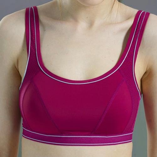 柔軟透氣高彈力肩帶無鋼圈薄模杯健身運動內衣