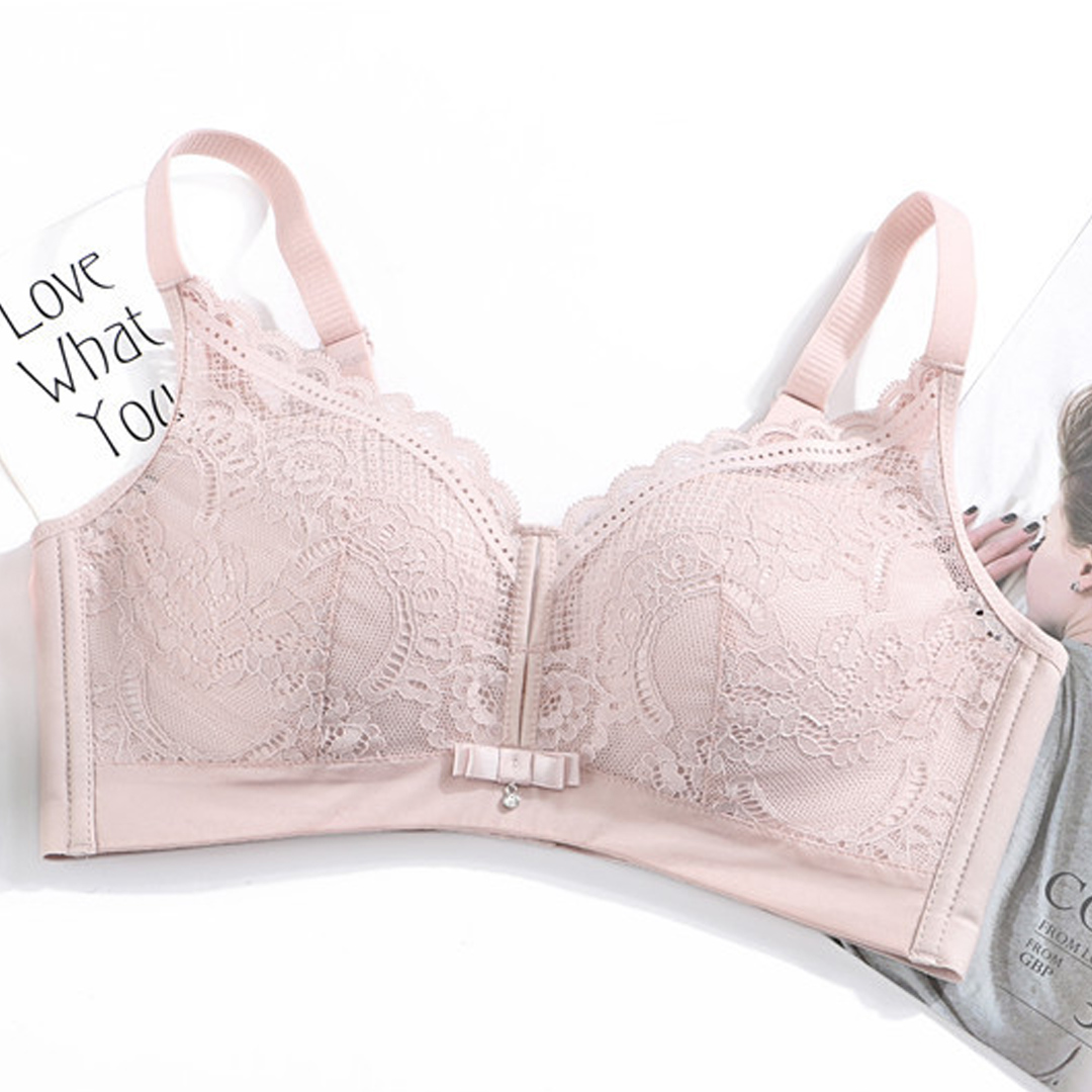 少女深V無鋼圈聚攏上托性感蕾絲內衣