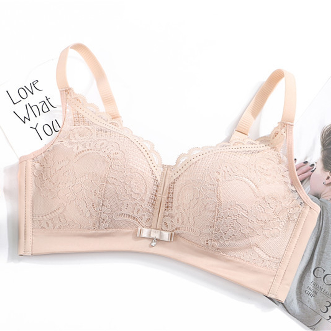 少女深V無鋼圈聚攏上托性感蕾絲內衣