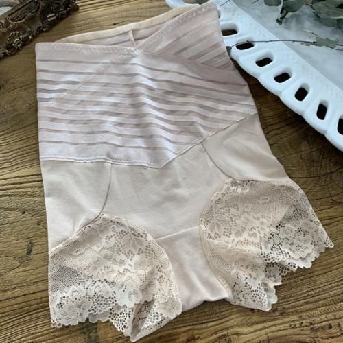 高彈舒適高腰收腹薄款透氣蕾絲花邊塑身短褲