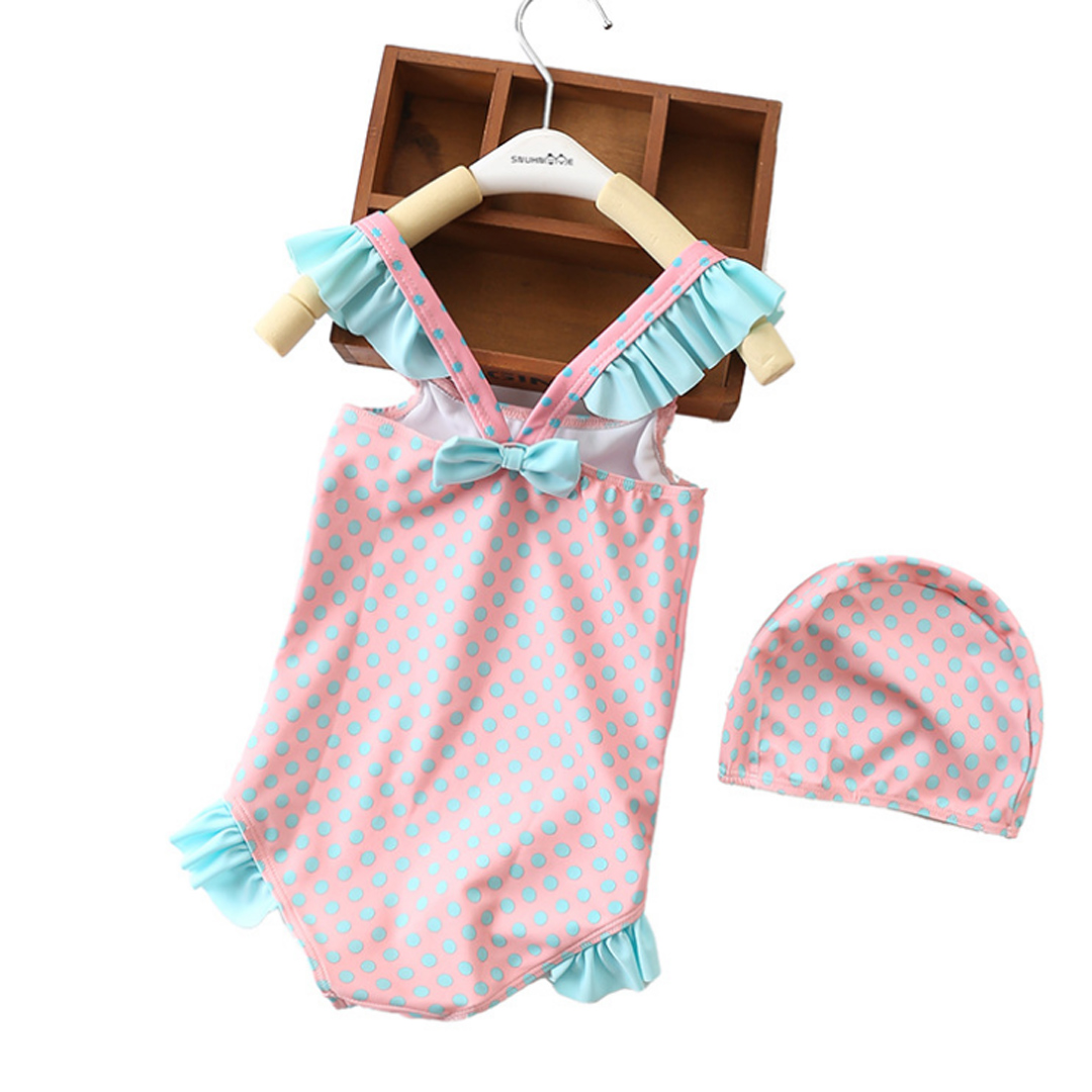 女童卡通小豬佩奇連體泳衣