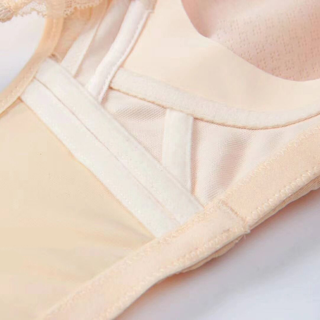 超薄舒適透氣孔大胸顯小性感蕾絲聚攏無痕內衣