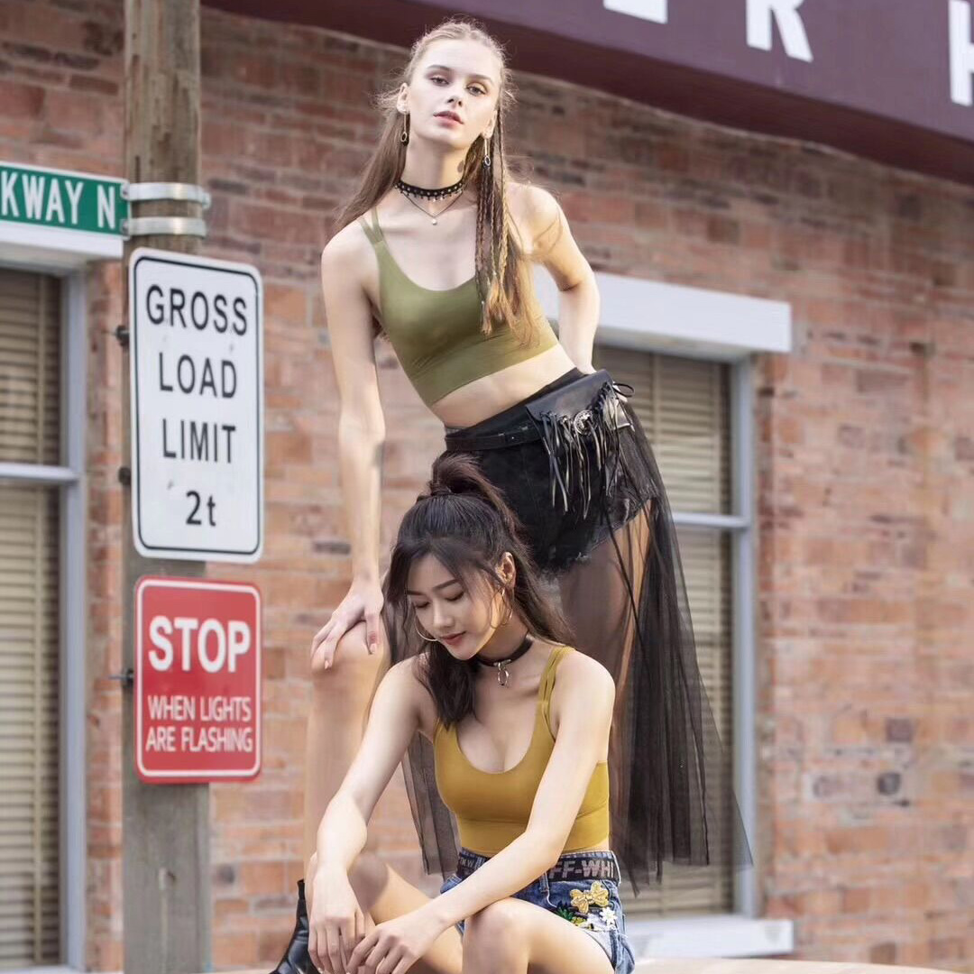 夏季運動薄款交叉美背細肩帶健身瑜伽運動背心内衣