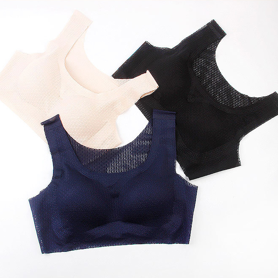 大碼薄杯聚攏不移位一片式無痕睡眠運動背心内衣 M-6XL