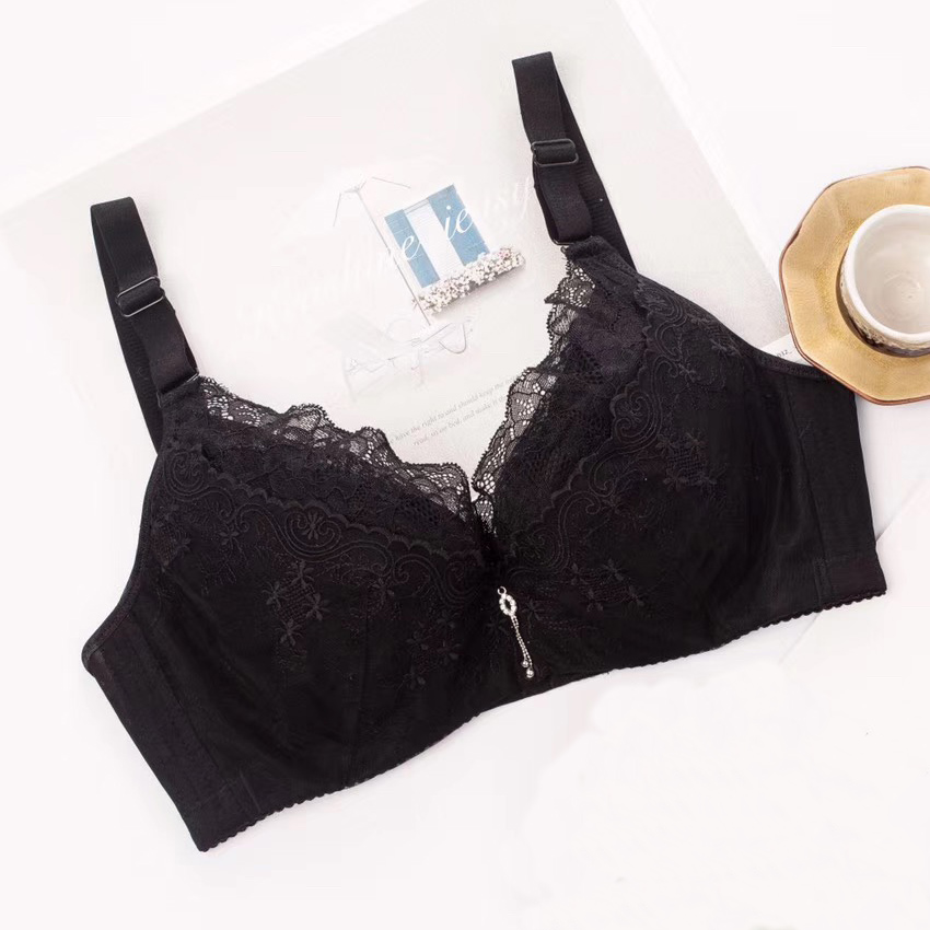 性感蕾絲邊刺繡薄棉C杯記憶軟鋼圈超彈性調整型内衣