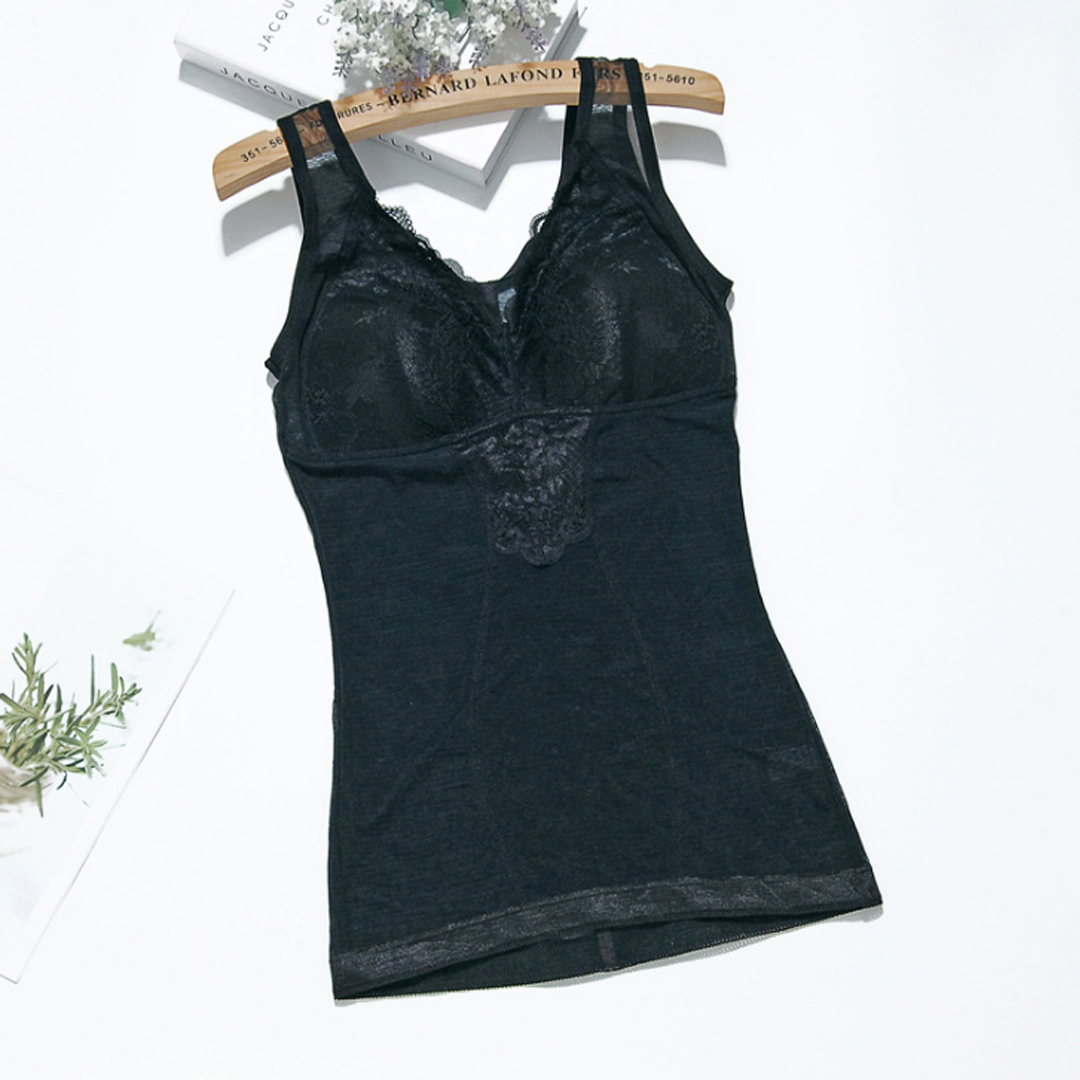 夏薄款收腹塑身帶胸墊一體式無鋼圈美體内衣背心