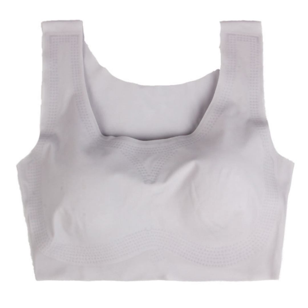 日本M-6XL薄墊款一片式無痕U型美背無鋼圈背心式內衣