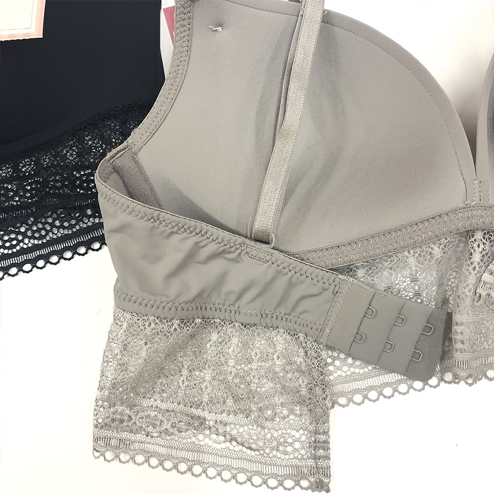 光面舒適無痕無鋼圈性感蕾絲花邊內衣