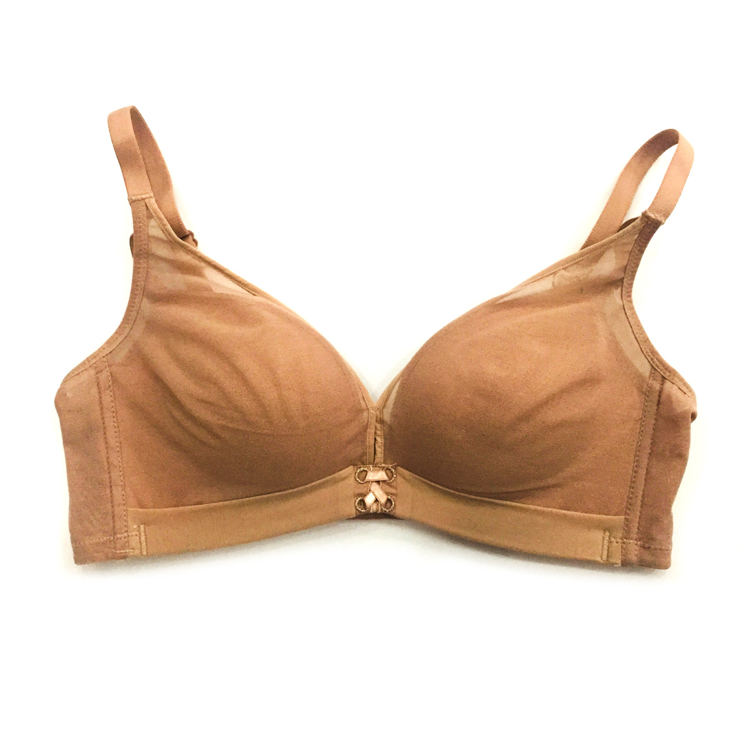 清涼網紗舒適透氣零束縛薄B杯調整型聚攏無鋼圈內衣