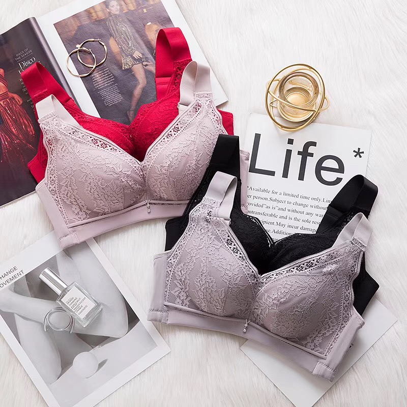 呼吸内衣聚攏無痕薄C杯加寬肩帶超聚攏防下垂内衣