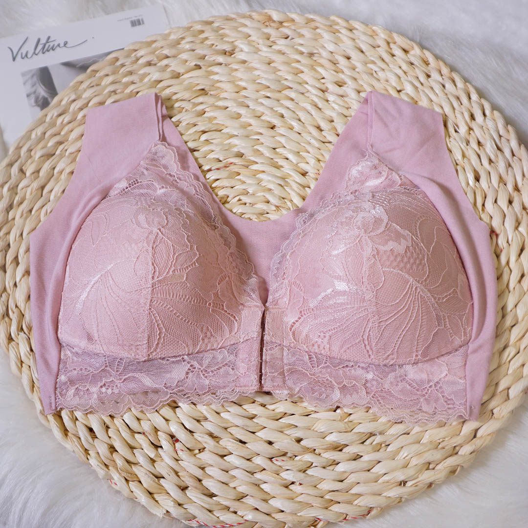 莫代爾無痕面料+蕾絲前扣設計聚攏舒適多功能內衣