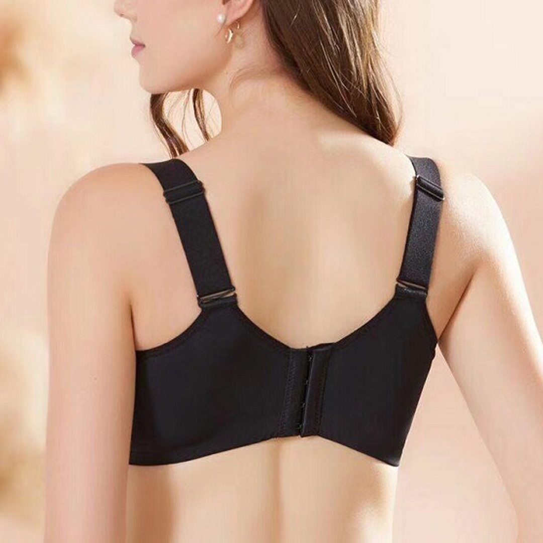 無鋼圈大胸顯小CD杯柔軟羽絨棉蕾絲寬肩帶防下垂無痕內衣