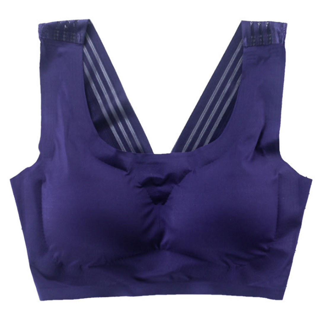 大碼薄款防震美背無痕無鋼圈運動聚攏睡眠背心內衣