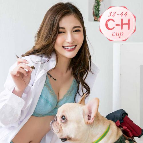 【Large Size C-H Size】Soft Cotton Innerwear with Elastic Support - Purple Skin Tone, Black and Green