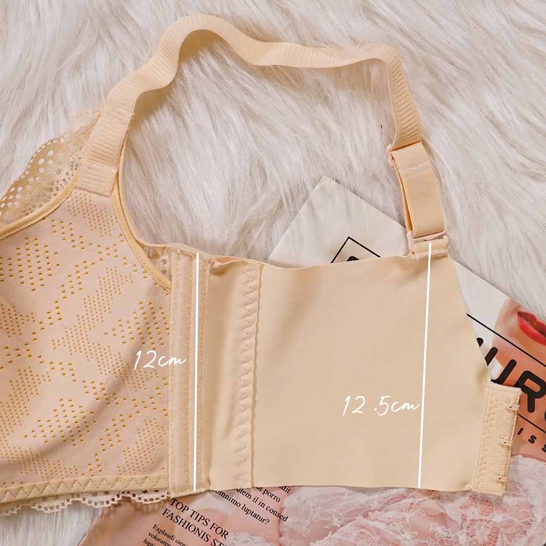 舒適透氣性感蕾絲大罩杯無痕美背無鋼圈聚攏内衣