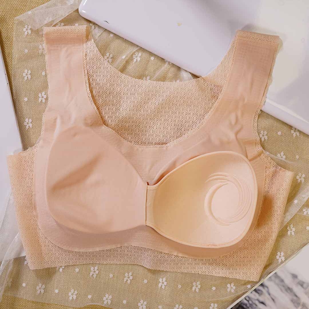 大碼薄杯聚攏不移位一片式無痕睡眠運動背心内衣 M-6XL