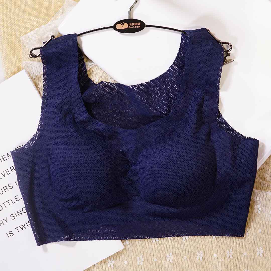 大碼薄杯聚攏不移位一片式無痕睡眠運動背心内衣 M-6XL