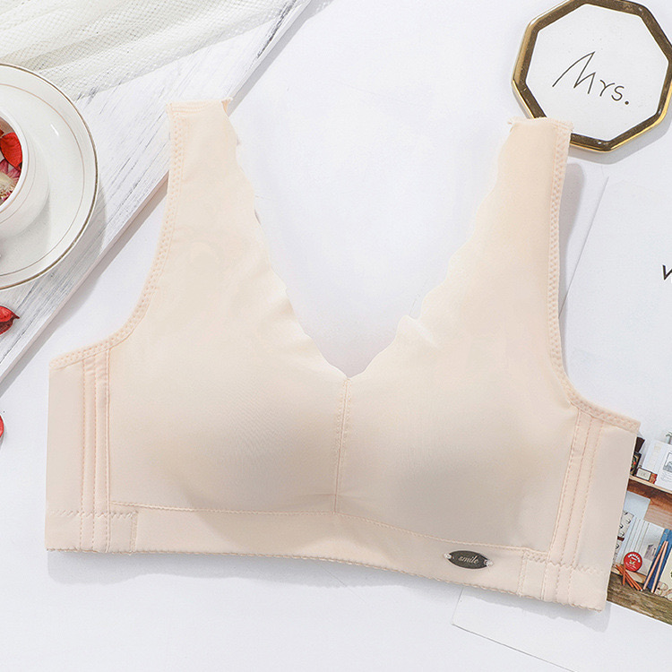光面舒適無痕無鋼圈集中上托內衣-軟透氣杯