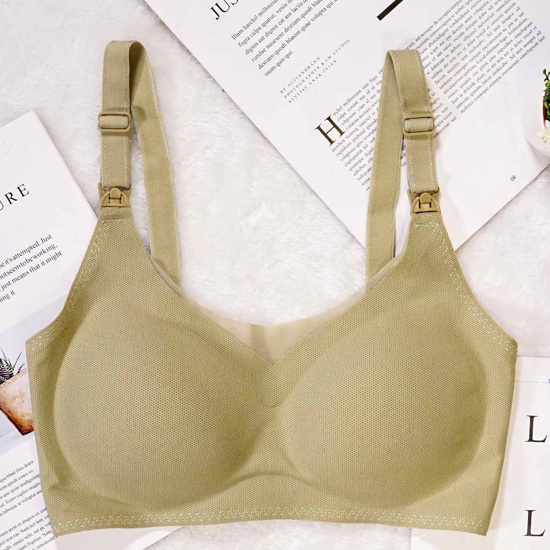 透氣網紗聚攏防下垂哺乳內衣