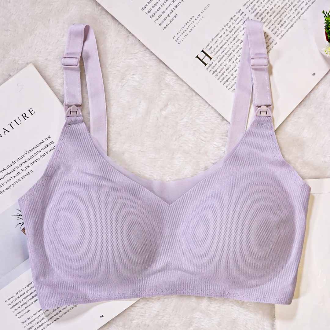 透氣網紗聚攏防下垂哺乳內衣