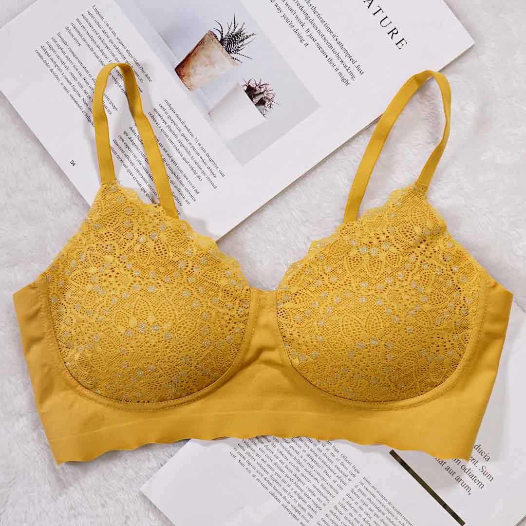 Relax Bra 晶瑩蕾絲吊帶無鋼圈睡眠休閒內衣