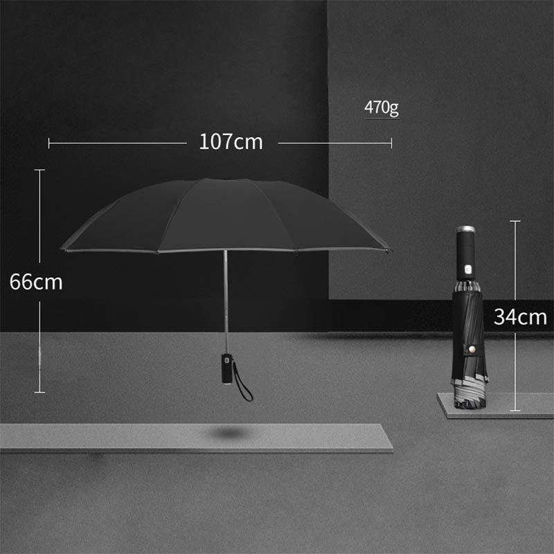 跣水防紫外車-反向自動開關不濕車雨傘